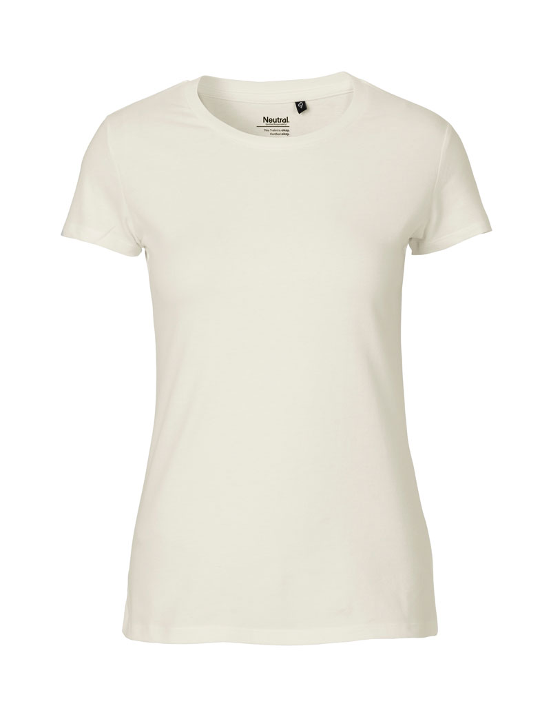 NEUTRAL Fit Dame T-shirt, 100% Økologisk Fairtrade Bomuld-Natur