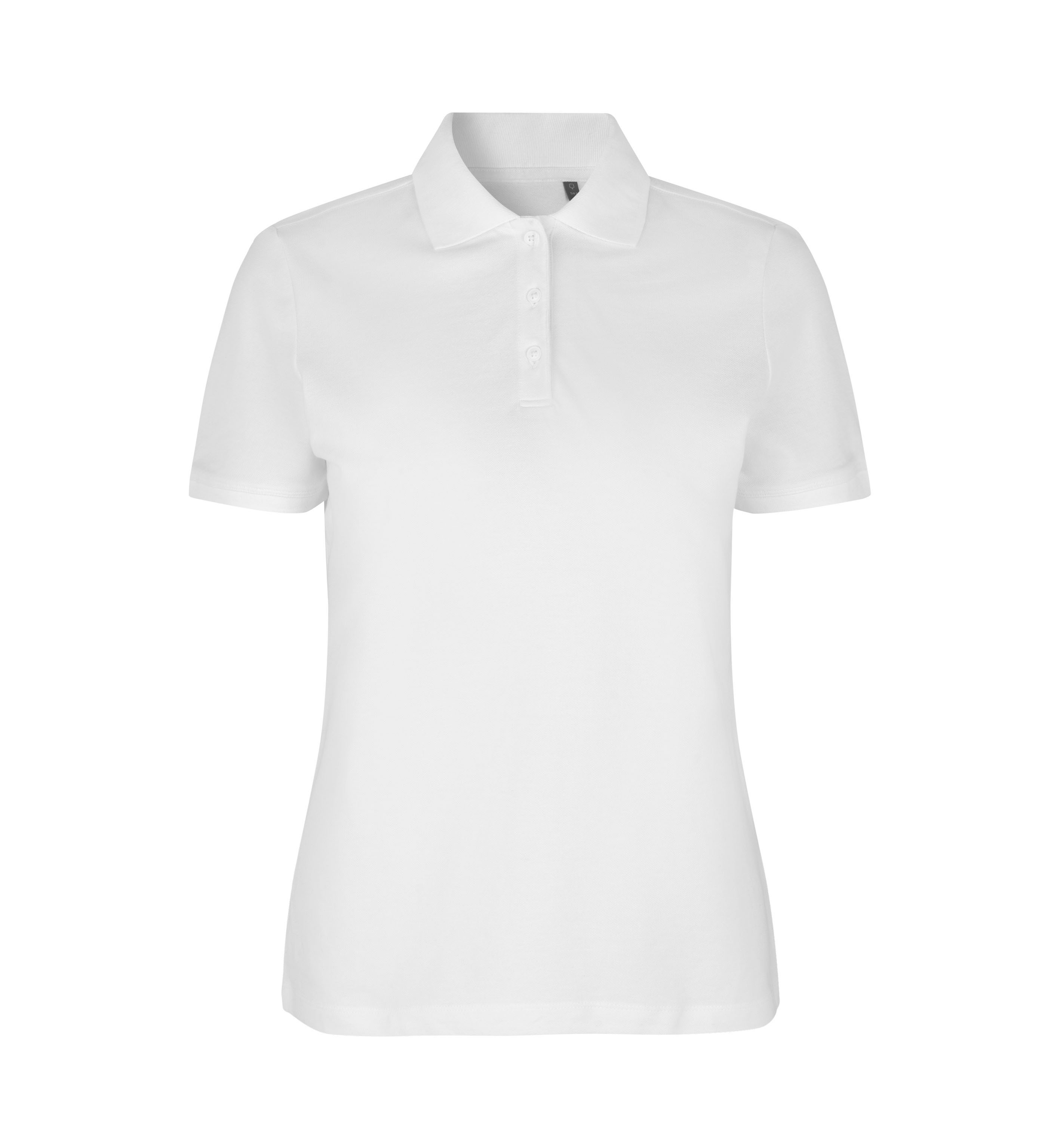 ID Økologisk poloshirt, dame-Hvid