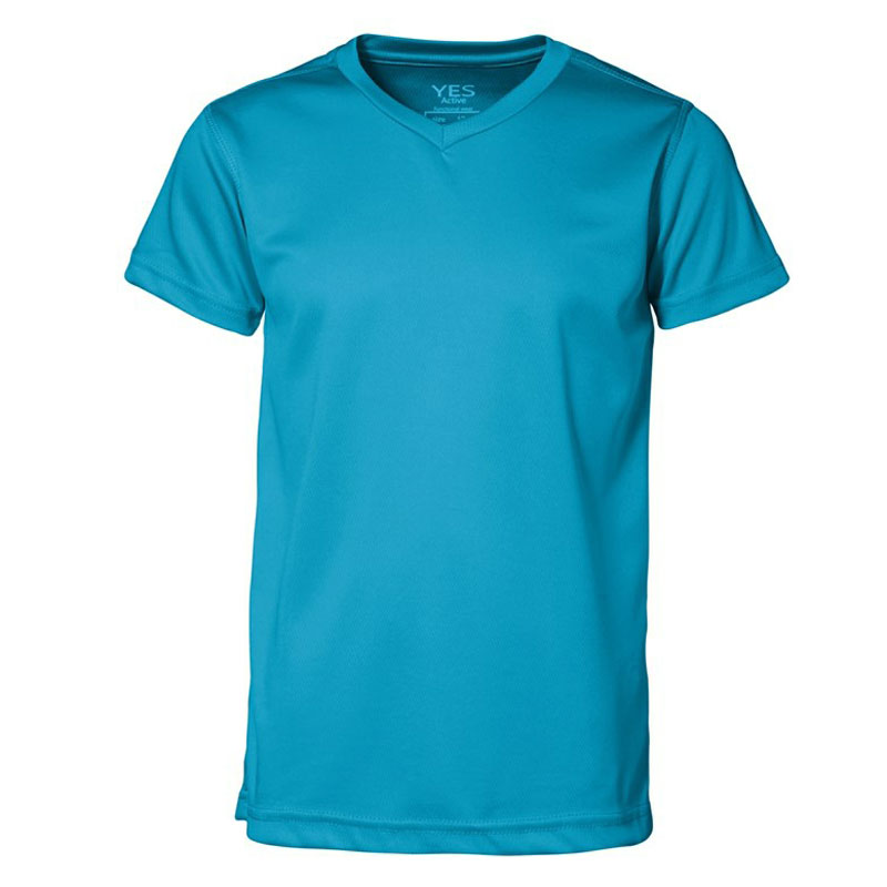 ID Børne Yes Active T-shirt-Cyan