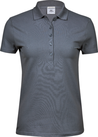 TEE JAYS Ladies Luxury Stretch Polo, Økologisk, dame-Grå