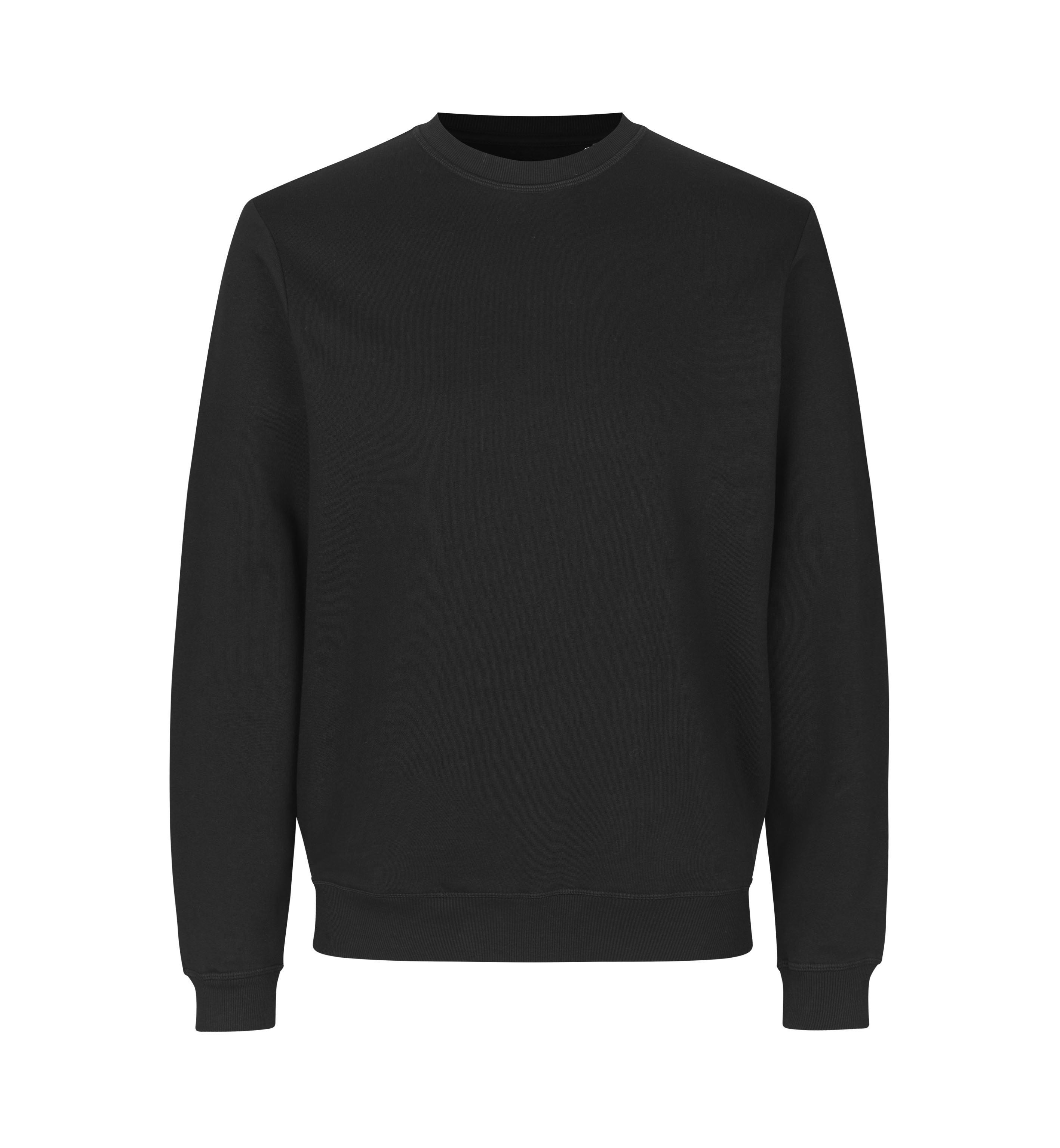 ID Økologisk O-hals Sweatshirt, herre GOTS-Sort