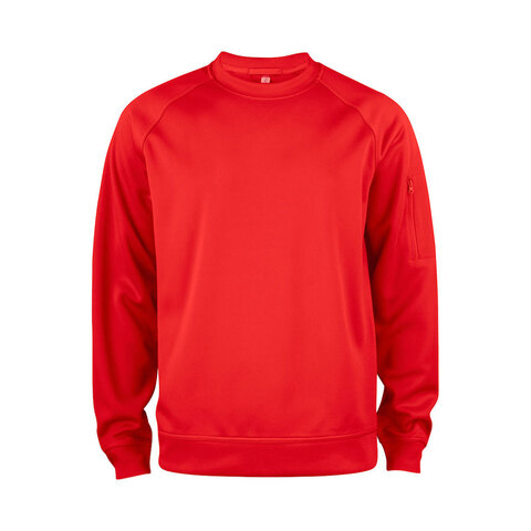 CLIQUE Basic Active Roundneck - Spun Dyed-Rød
