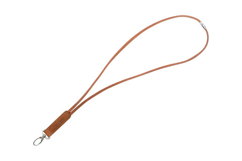 Håndlavet nøglesnor med magnet sikkerhedslås. - Cognac