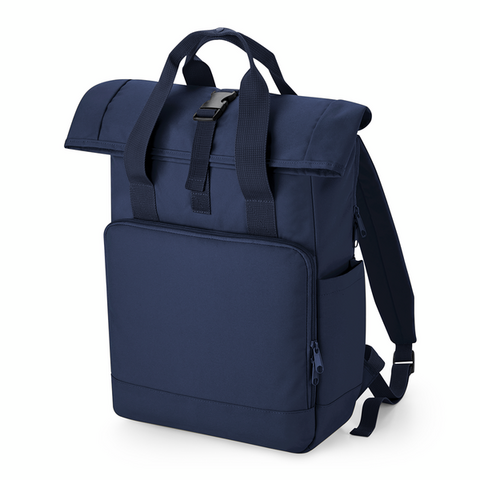 Recycle Twin Håndtag Roll-top Laptop Rygsæk - rPet-Navy