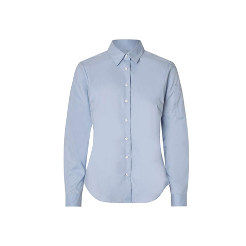SEVEN SEAS Poplin stretch, Dame-Lyseblå