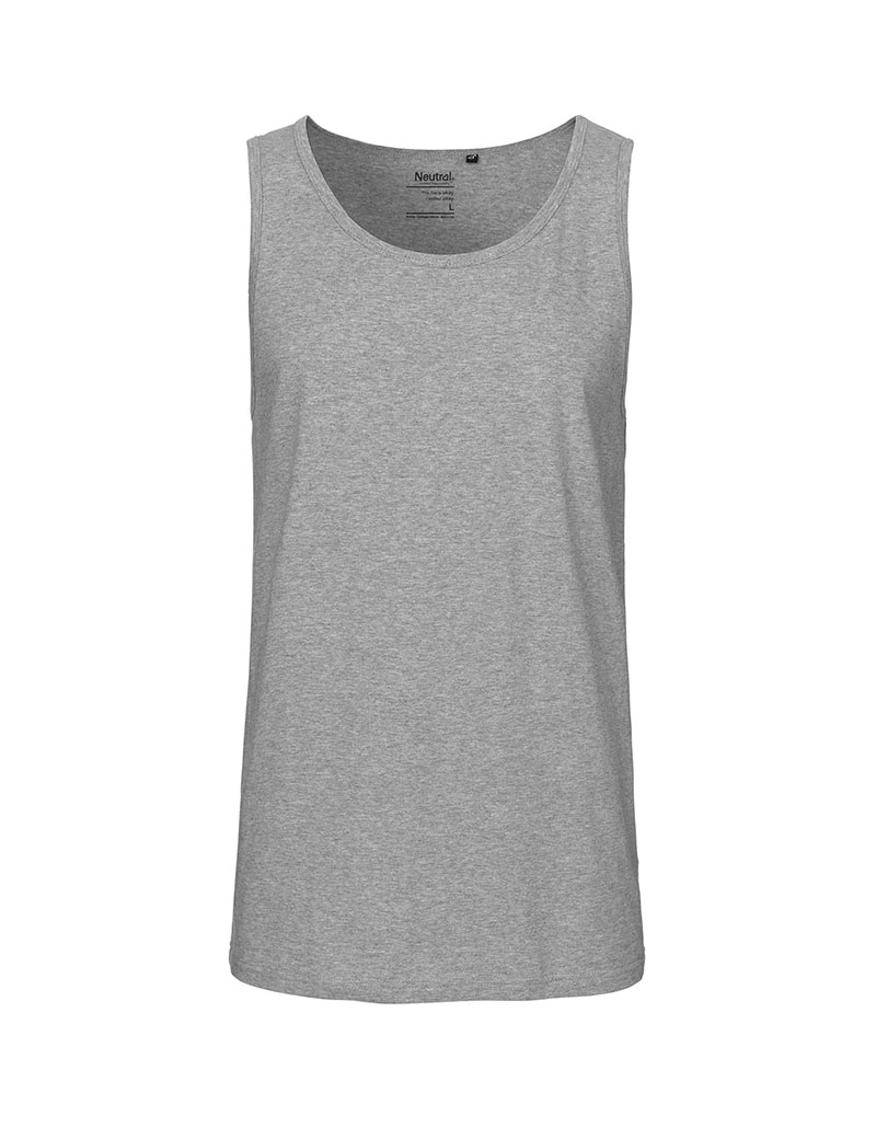 NEUTRAL Tank Top, 100% Økologisk Fairtrade Bomuld-Mørkegrå Melange