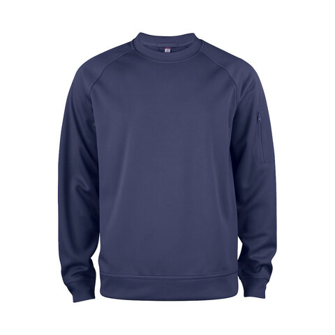 CLIQUE Basic Active Roundneck - Spun Dyed-Mørk Marine