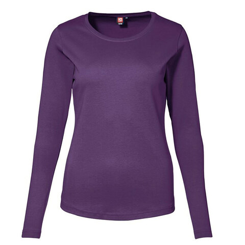 ID Interlock T-shirt Dame - Langærmet-Lilla