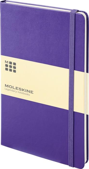 MOLESKINE Classic L hardcover Linieret - Certificeret Papir-Lilla