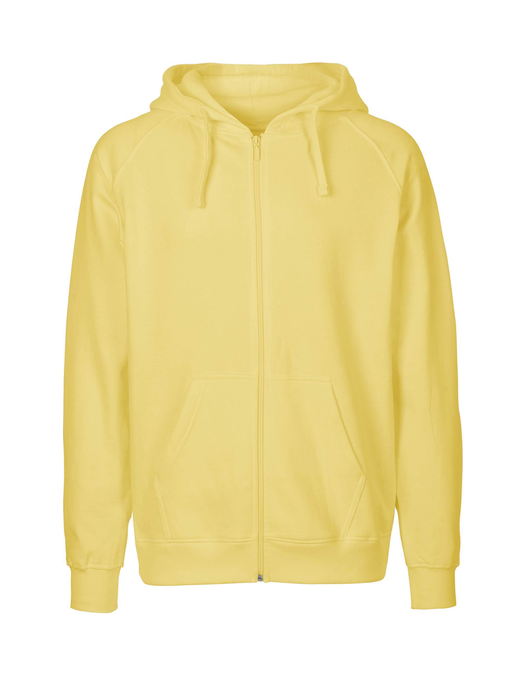 NEUTRAL Zip Hoodie, 100% Økologisk Fairtrade Bomuld-Lyse Gul