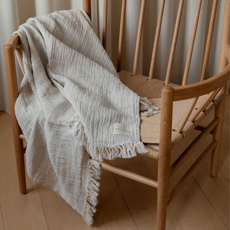 ELVANG Lavender Plaid - Fairtrade-Brun