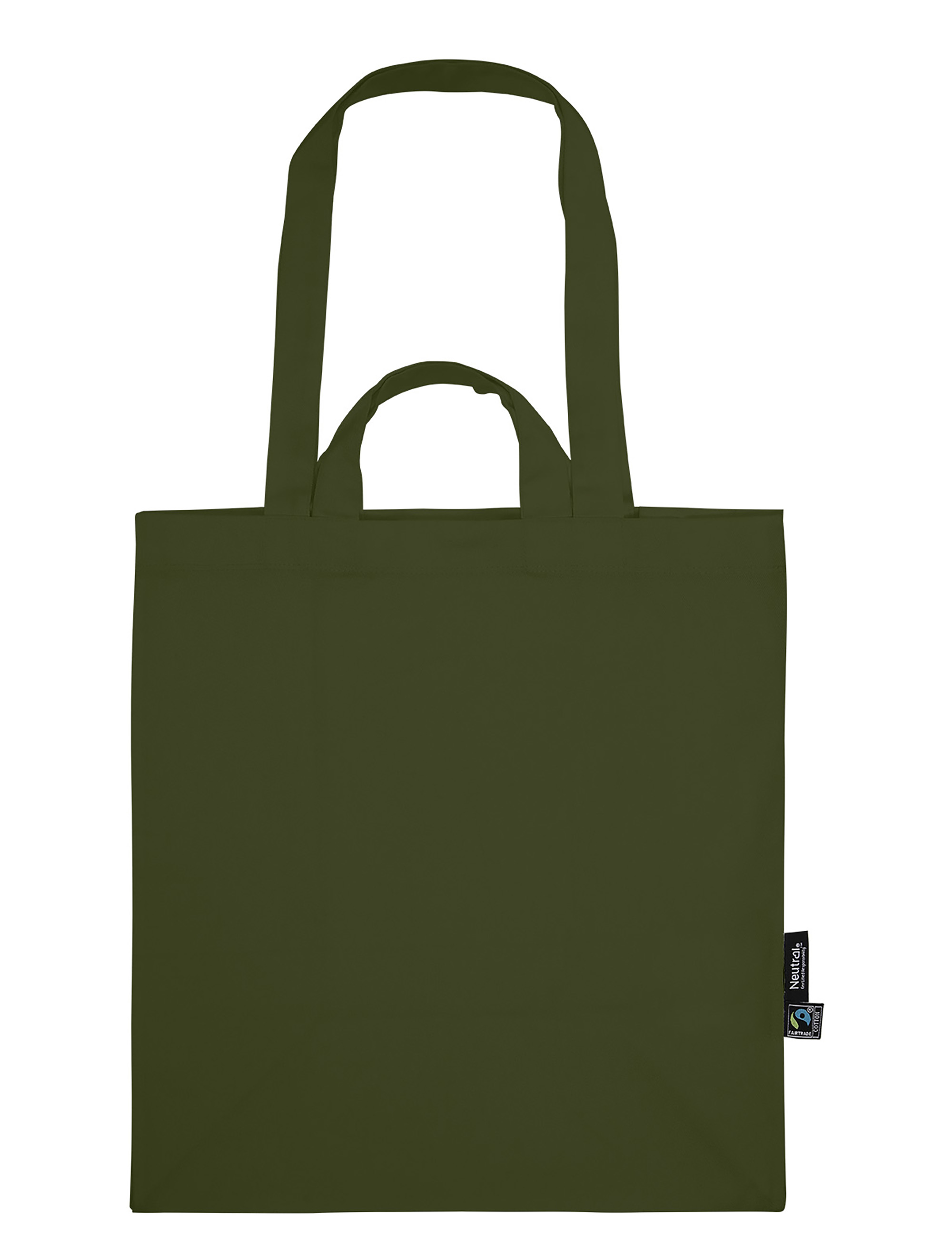 NEUTRAL Kraftig Mulepose med Multi Stropper, 100% Økologisk Fairtrade Bomuld-Army