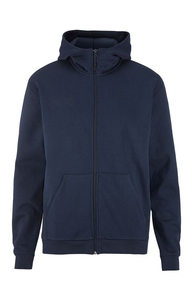 CRAFT Community 2.0 FZ Hoodie, Herre - Økologisk Bomuld-Navy