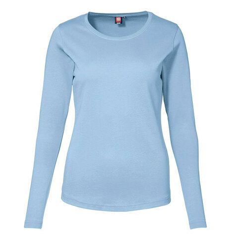 ID Interlock T-shirt Dame - Langærmet-Lyseblå