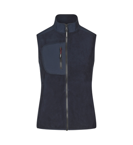ID Bonded fleecevest, Dame-Navy