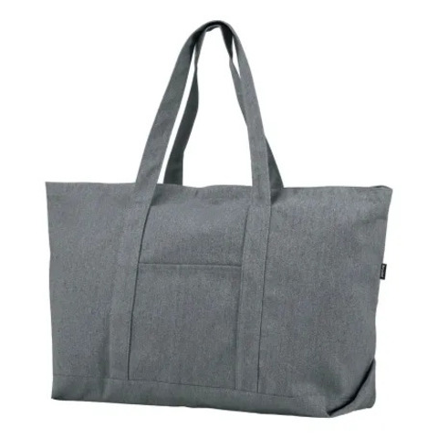Ekstra Stor Big Boat Bag M. Lynlås - Recycled Bomuld/Polyester Mix - Mørkegrå