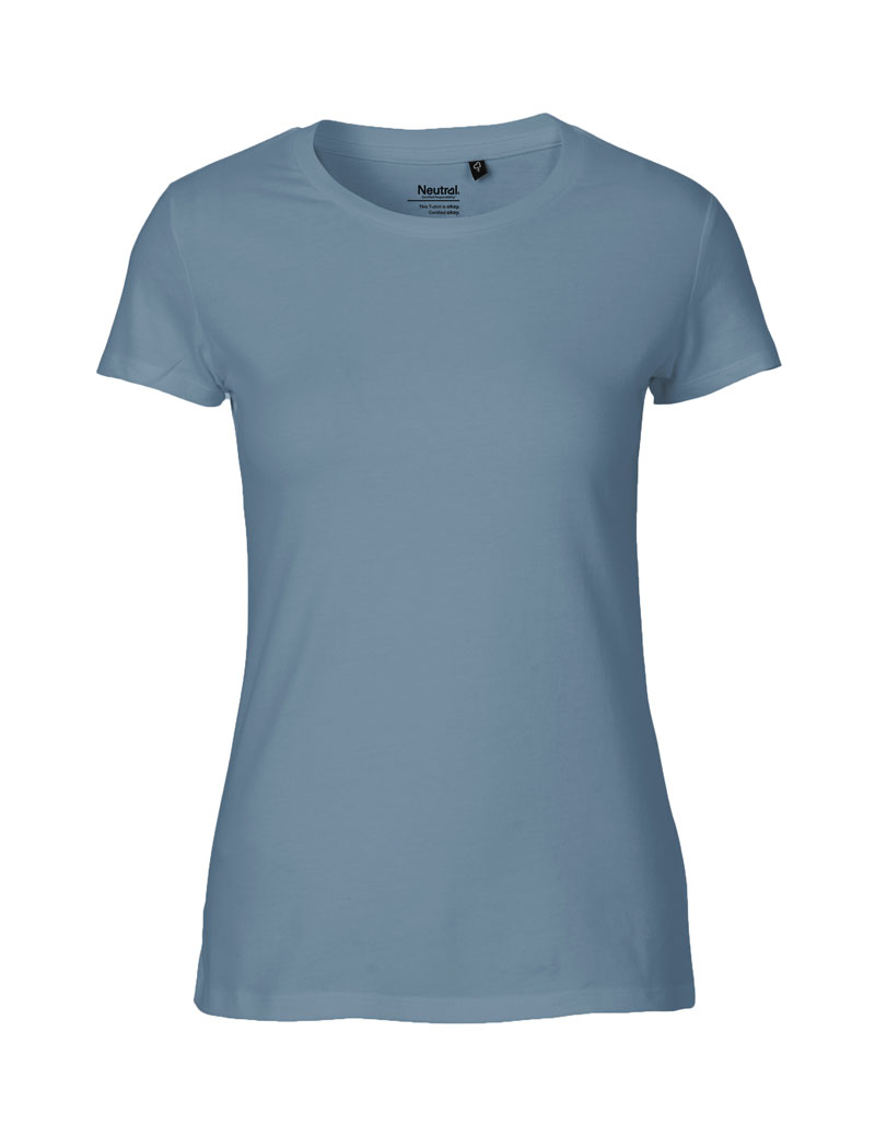 NEUTRAL Fit Dame T-shirt, 100% Økologisk Fairtrade Bomuld-Indigo