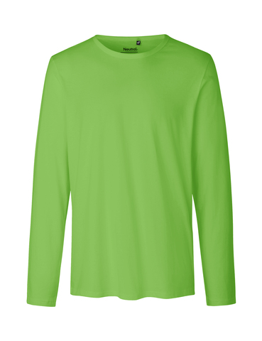 NEUTRAL Langærmet T-shirt, 100% Økologisk Fairtrade Bomuld-Lime
