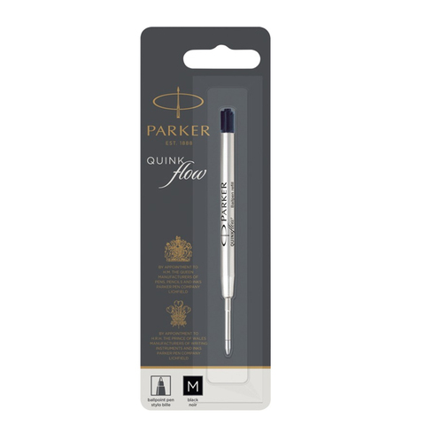 Parker Quinkflow kuglepen refill (sort refill)-Sølv
