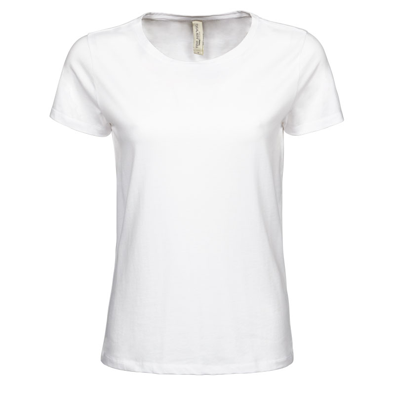 TEE JAYS Ladies Luxury T-shirt - Økologisk, dame-Hvid