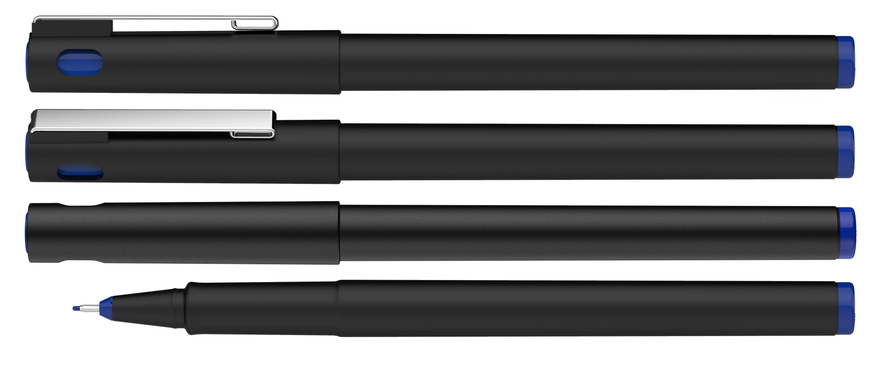 SCHNEIDER Topball kuglepen 863-Sort m Blå blæk