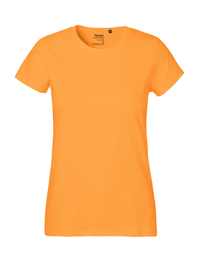 NEUTRAL Classic Dame T-shirt, 100% Økologisk Fairtrade Bomuld-Lys Orange