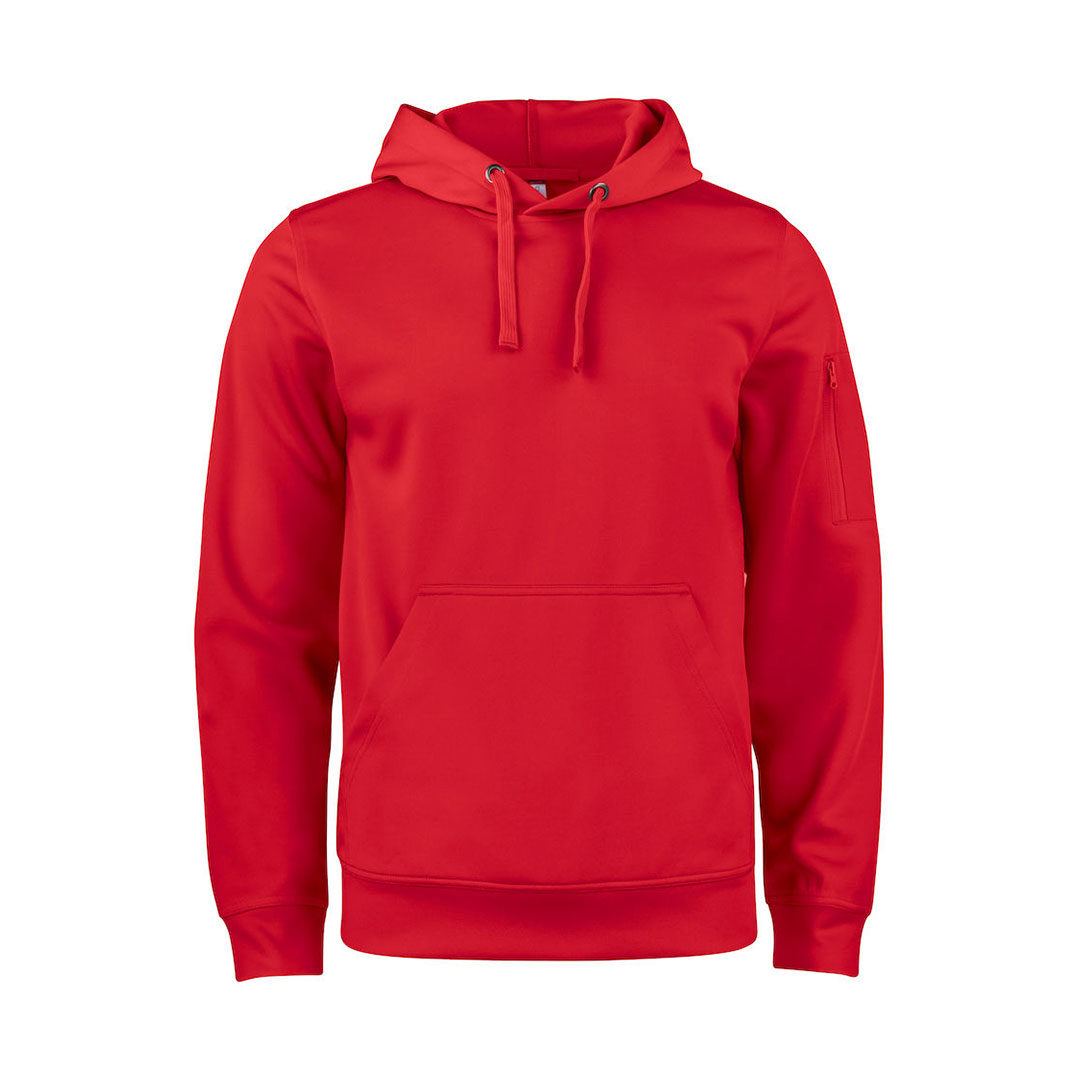 CLIQUE Basic Active Hoody - Spun Dyed-Rød