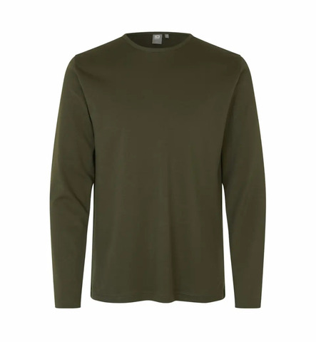 ID Interlock T-shirt - Langærmet - Oliven