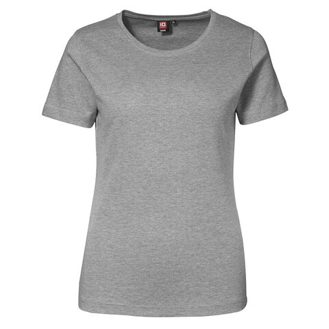 ID Interlock T-shirt Dame-Grå melange
