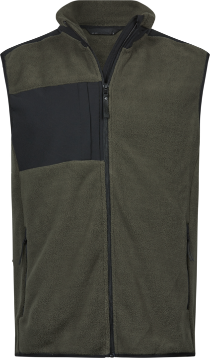 TEE JAYS Fleece vest-Mørkegrøn