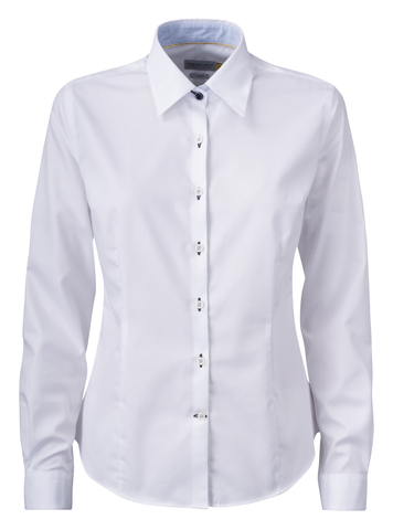 J. HARVEST & FROST YB51 Twill Skjorte - Dame - Hvid
