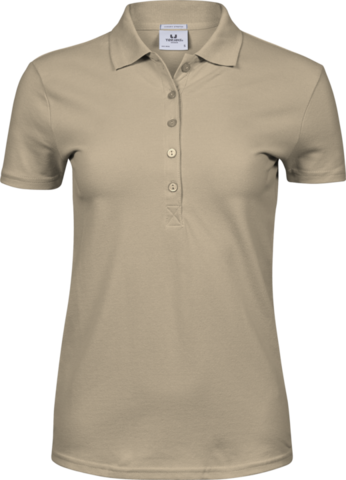 TEE JAYS Ladies Luxury Stretch Polo, Økologisk, dame-Lysebrun