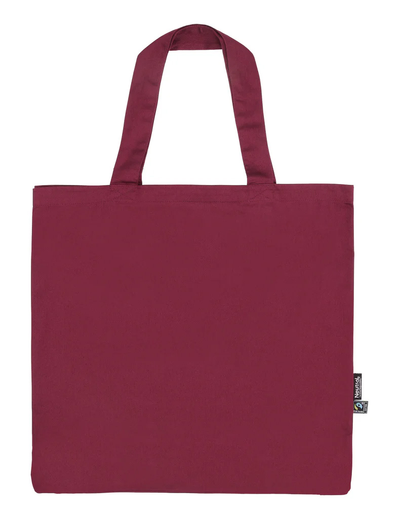NEUTRAL Twill Shopping Bag - 100% Økologisk Fairtrade Bomuld-Bordeaux Rød