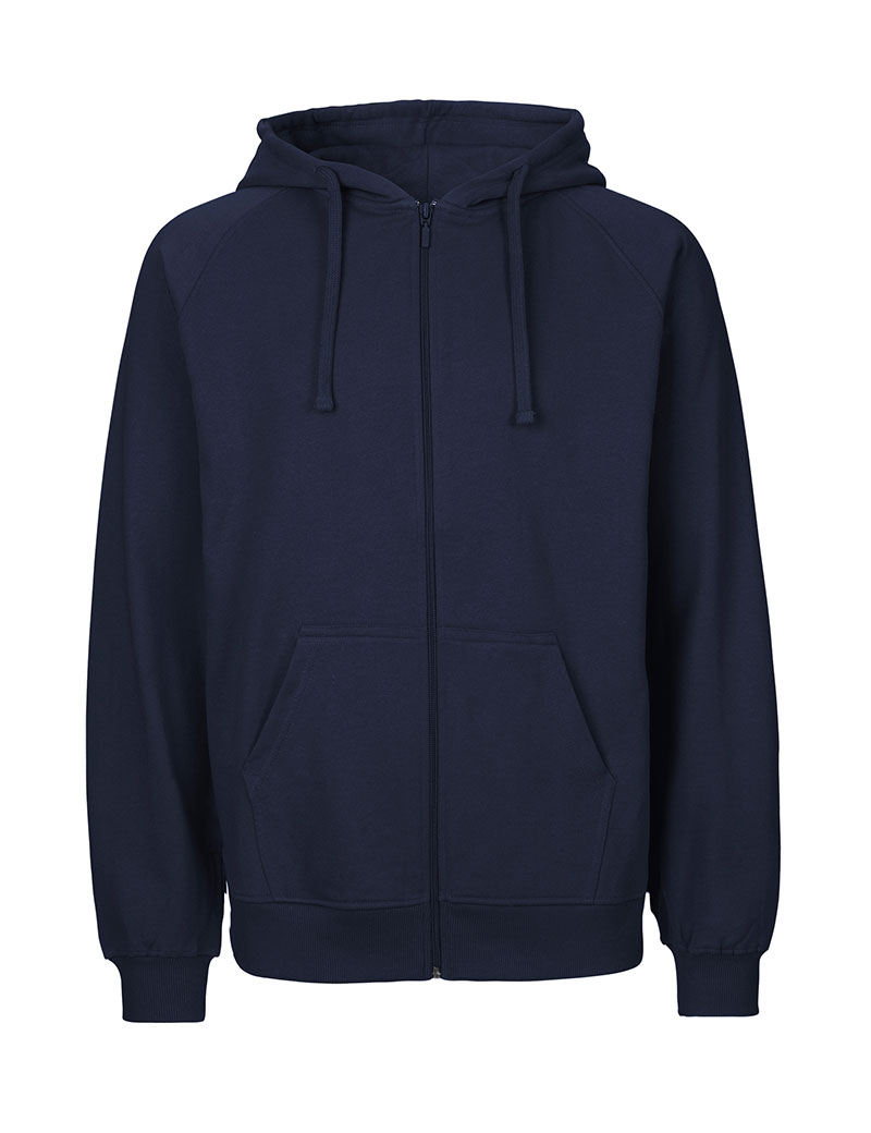 NEUTRAL Zip Hoodie, 100% Økologisk Fairtrade Bomuld-Mørke blå