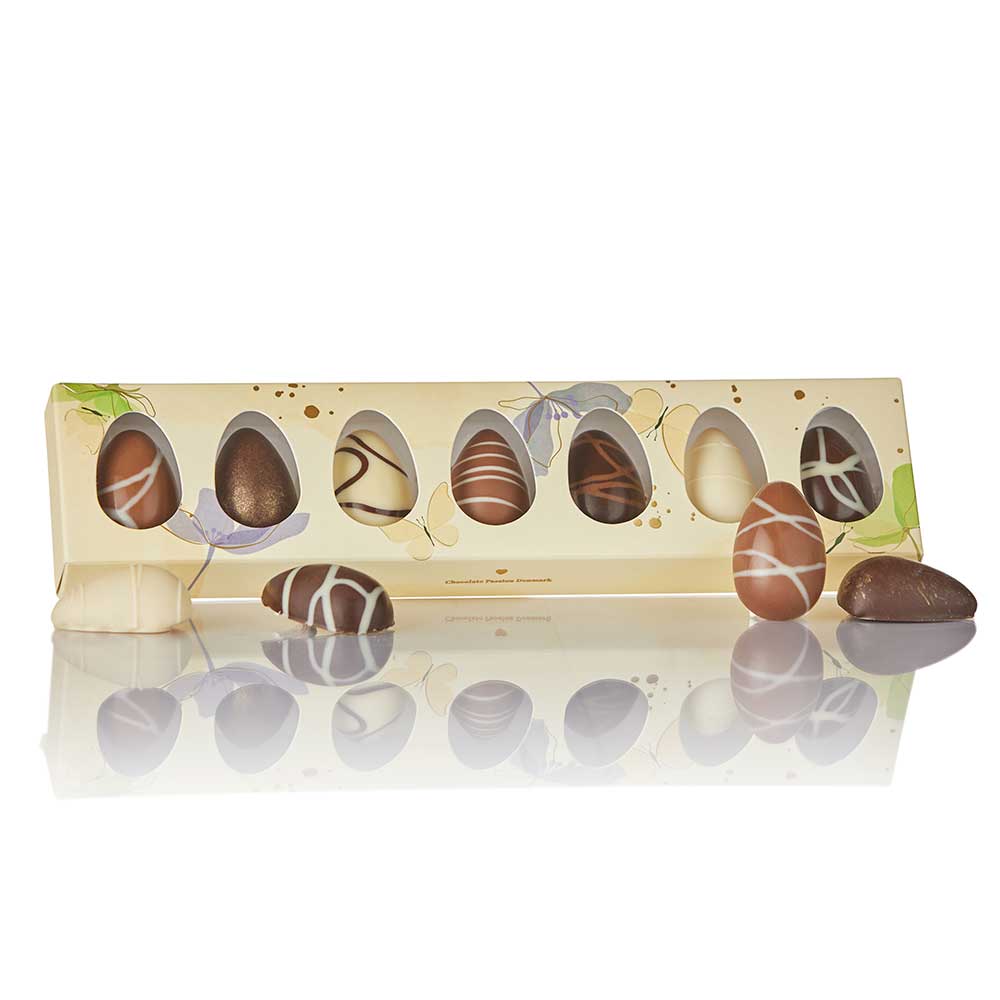 COCOTURE Påske Chokoladeæg Mix - 7 stk.-Lyse Gul