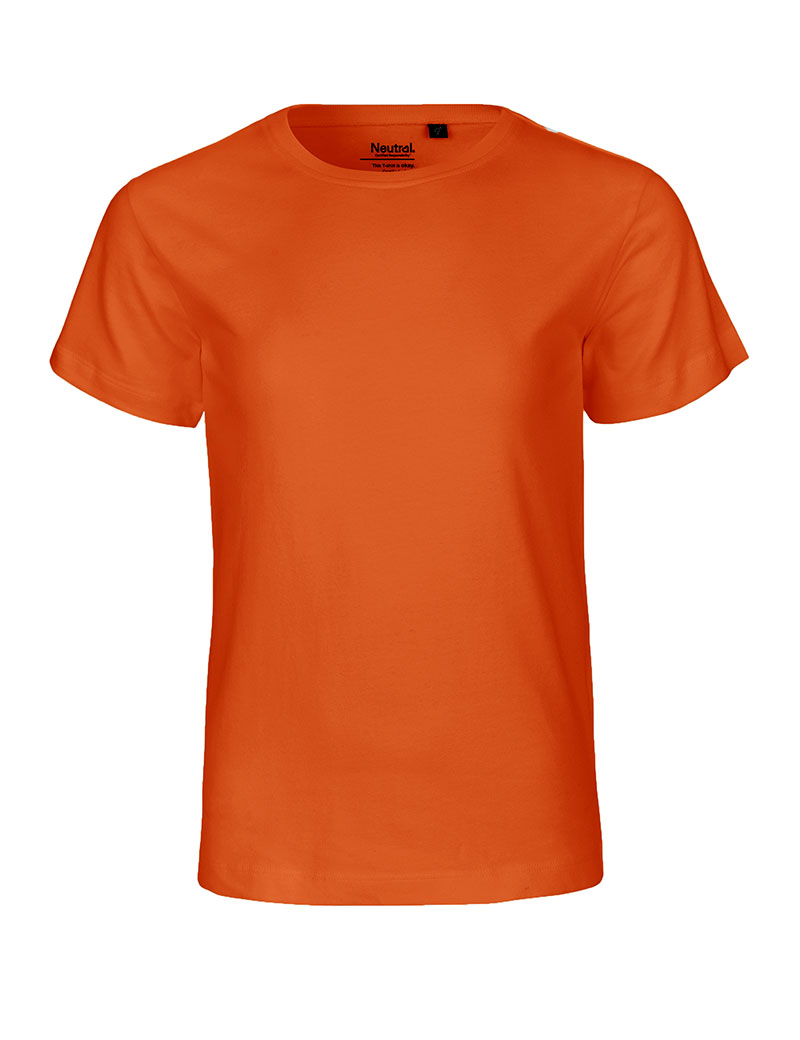 NEUTRAL T-shirt Børn, 100% Økologisk Fairtrade Bomuld-Orange