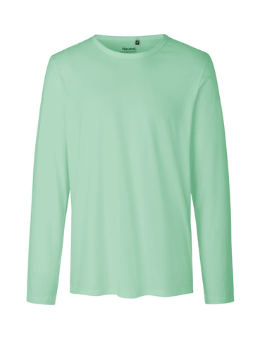 NEUTRAL Langærmet T-shirt, 100% Økologisk Fairtrade Bomuld-Mint