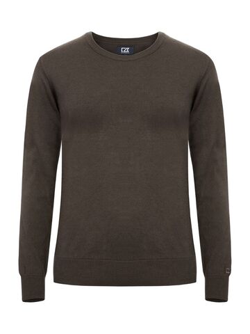CUTTER AND BUCK Oakville Crewneck Strik - Dame - Brun