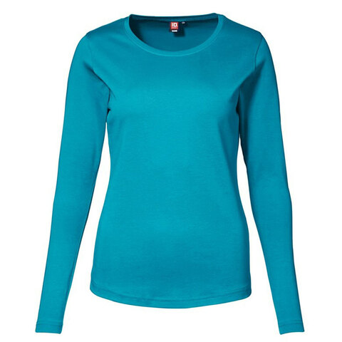 ID Interlock T-shirt Dame - Langærmet-Turkis