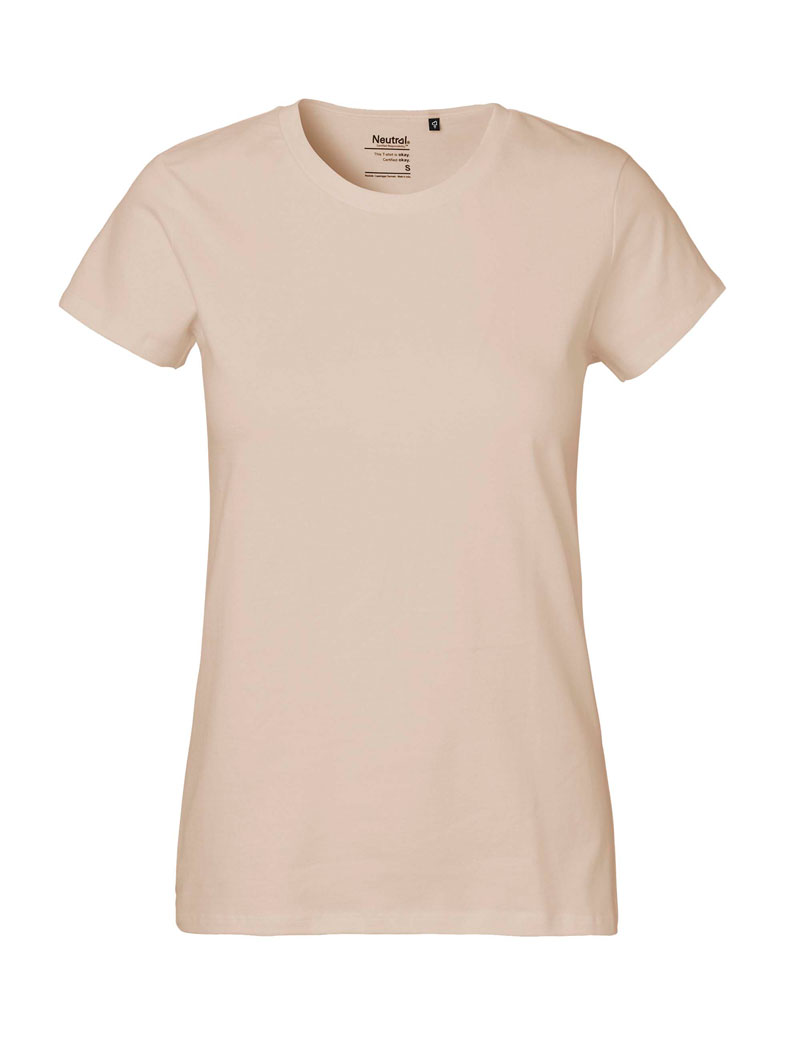 NEUTRAL Classic Dame T-shirt, 100% Økologisk Fairtrade Bomuld-Sand