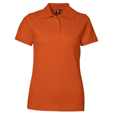 ID Piqué Poloshirt Stretch Dame-Orange