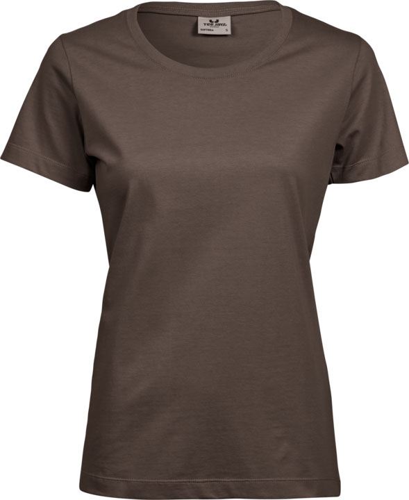TEE JAYS Ladies Sof T-shirt - Økologisk, dame-Chokolade