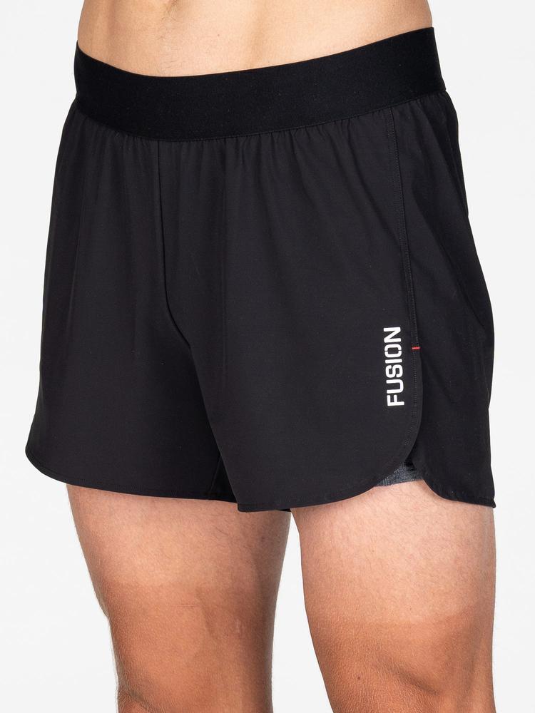 FUSION Unisex/Herre Løbeshorts-Sort