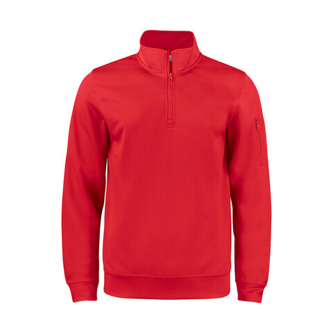 CLIQUE Basic Active Half Zip - Spun Dyed-Rød