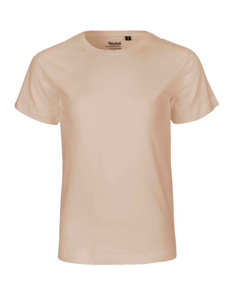 NEUTRAL T-shirt Børn, 100% Økologisk Fairtrade Bomuld-Sand