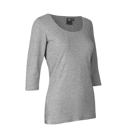 ID Stretch T-shirt ¾ ærmet, dame-Grå