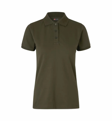 ID Piqué Poloshirt Stretch Dame - Oliven