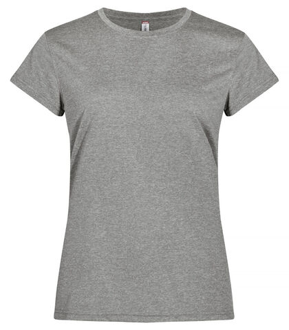 CLIQUE Basic Active-T, Dame, Spun Dyed-Grå melange