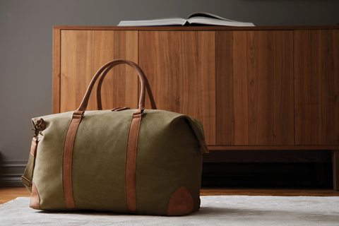 VINGA Bosler dufflebag i lærred-