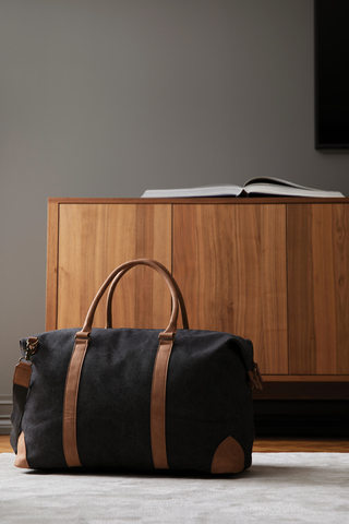 VINGA Bosler dufflebag i lærred-